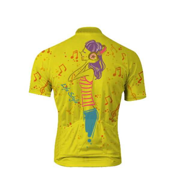 Bright Yellow Cycling Jersey - Image 3